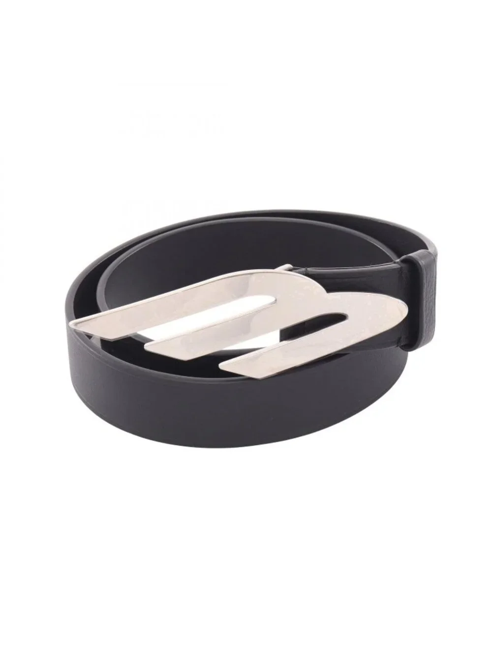 Balenciaga Belt Logo Buckle Silver Leather